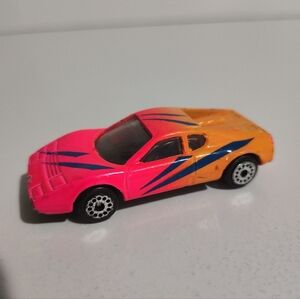 Vintage Zylmex Zee Ferrari 365 GT  D70 Pink & Yellow Diecast 1990